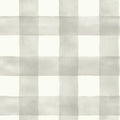 Magnolia Home Watercolor Check Removable Wallpaper gray/cream