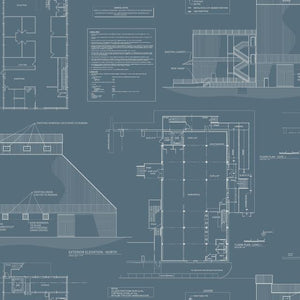 removable wallpaper grey federal blueprint floorplan Magnolia Market