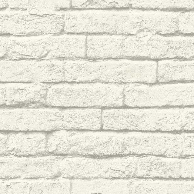 Magnolia Home Brick-and-Mortar Removable Wallpaper white/gray