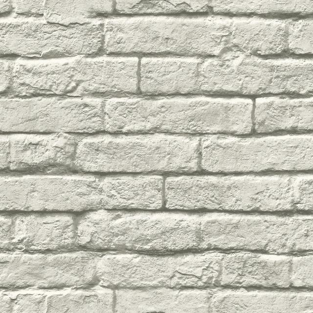 greyscale removable wallpaper bricks wall industrial loft