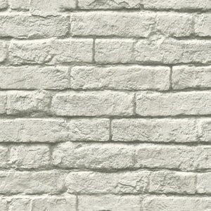 Magnolia Home Brick-and-Mortar Removable Wallpaper gray/white