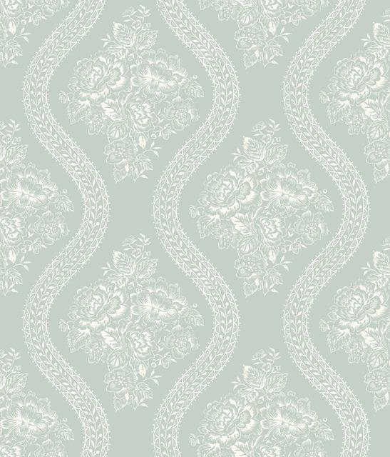 removable wallpaper cupola rainy days Sunday stroll mustard bright days navy taupe grey cream aqua seafoam tattersall lace...