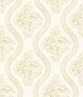 Magnolia Home Coverlet Floral Removable Wallpaper yellow/off white