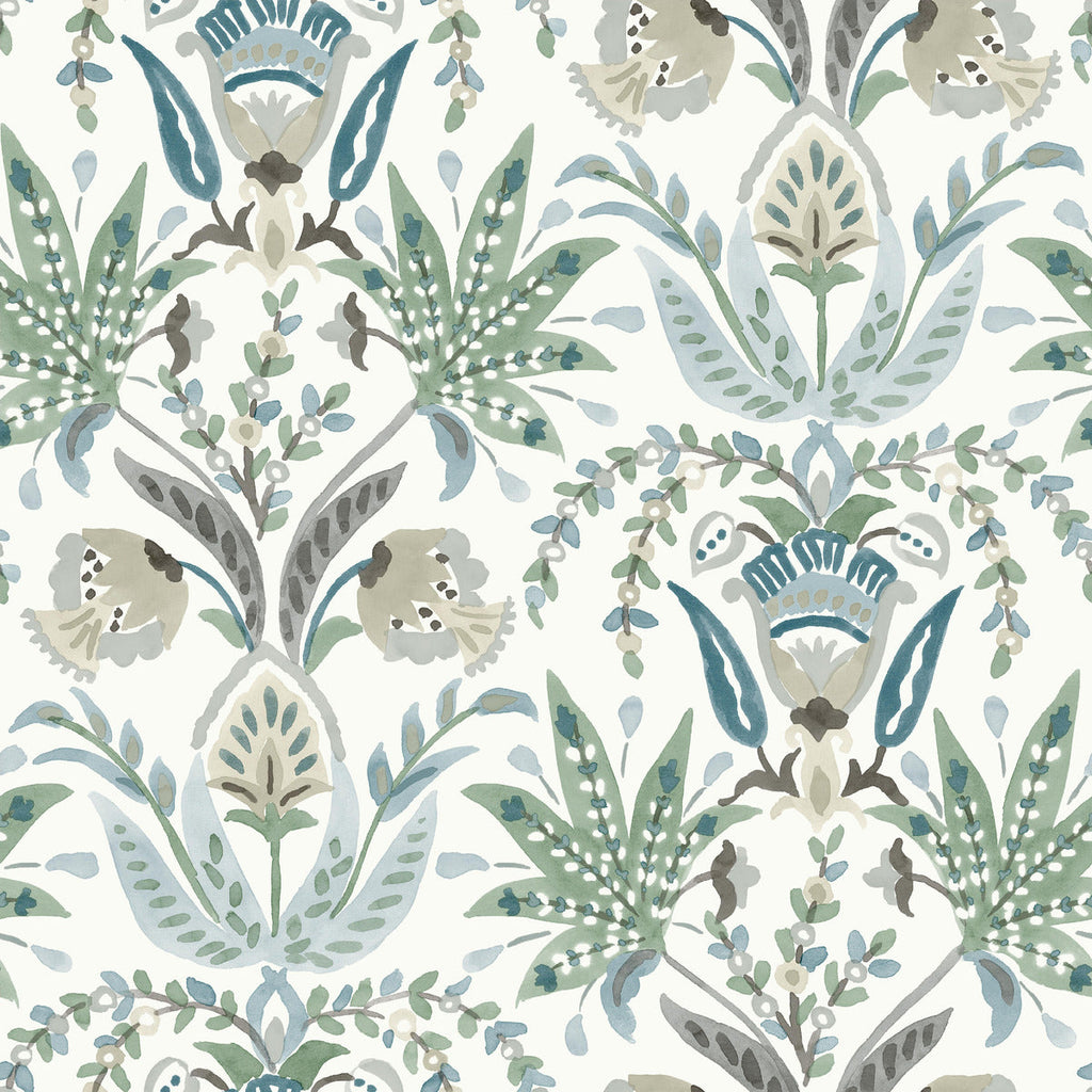 Seaside Jacobean Wallpaper