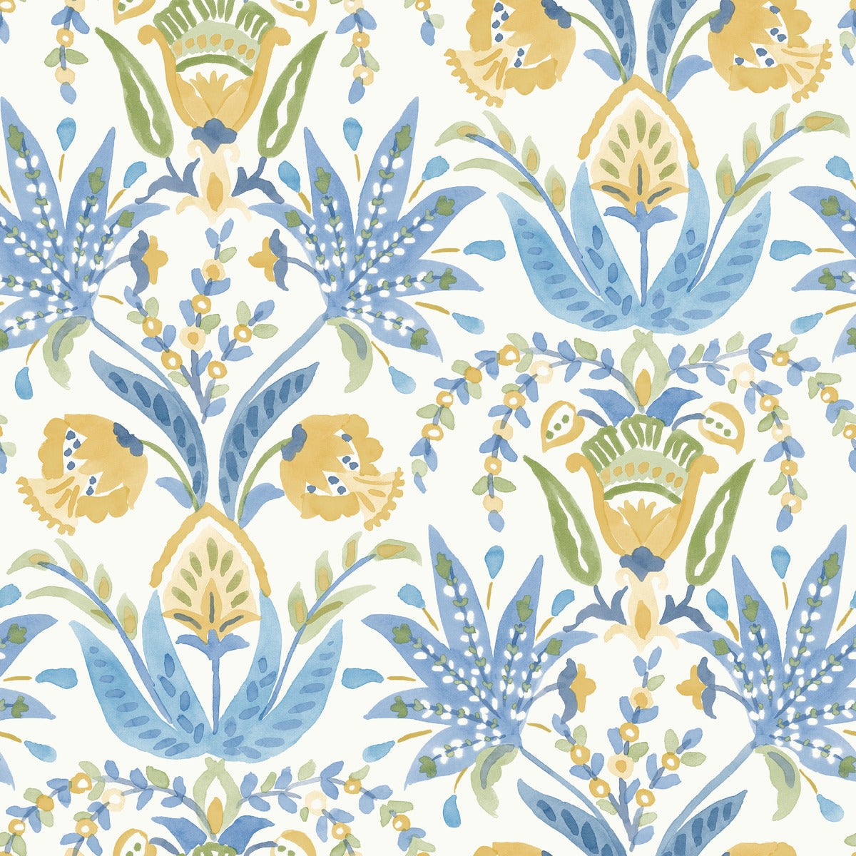 Seaside Jacobean Wallpaper