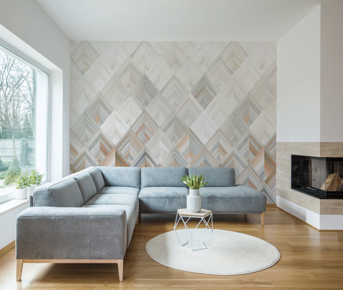 Diamond Parquet Mural