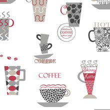 Load image into Gallery viewer, wallpaper, wallpapers, novelty, coffee cups, mugs, cups, words, script, saucers, pattern, floral