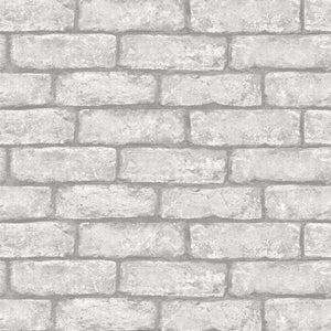 Cambridge Brick Grey Peel & Stick Wallpaper