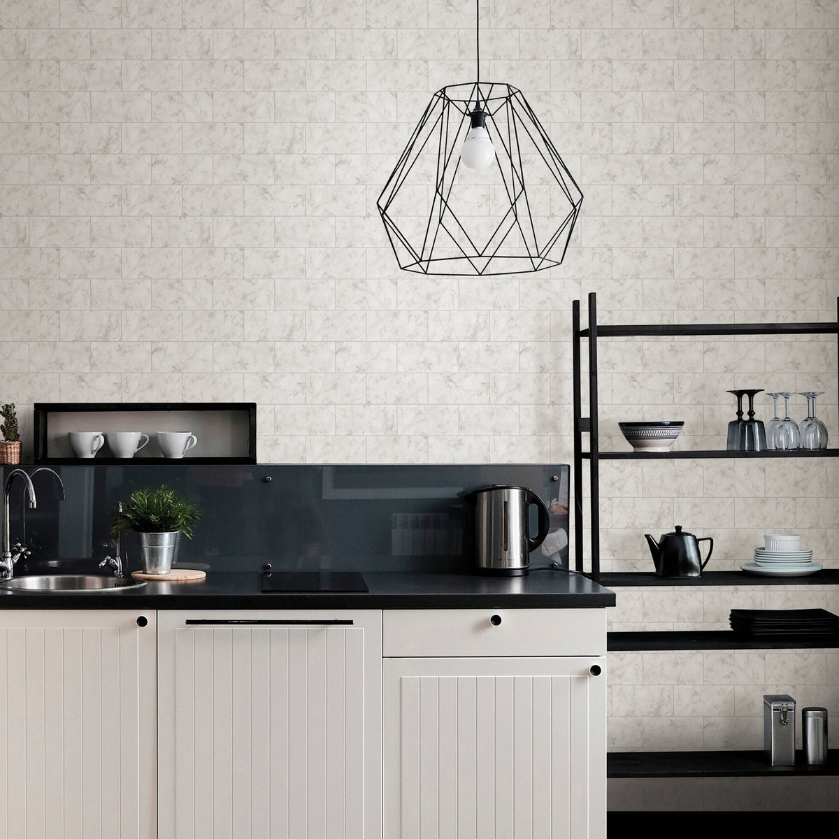 Metro Carrara Peel & Stick Wallpaper