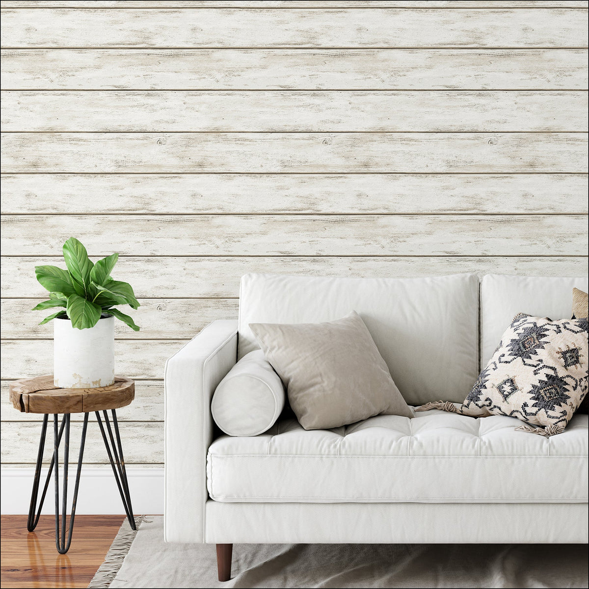 Washed Plank Peel & Stick Wallpaper