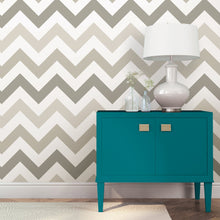 Load image into Gallery viewer, Taupe Zig Zag Peel &amp; Stick Wallpaper