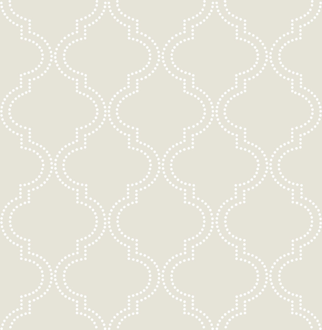 Taupe Quatrefoil Peel & Stick Wallpaper