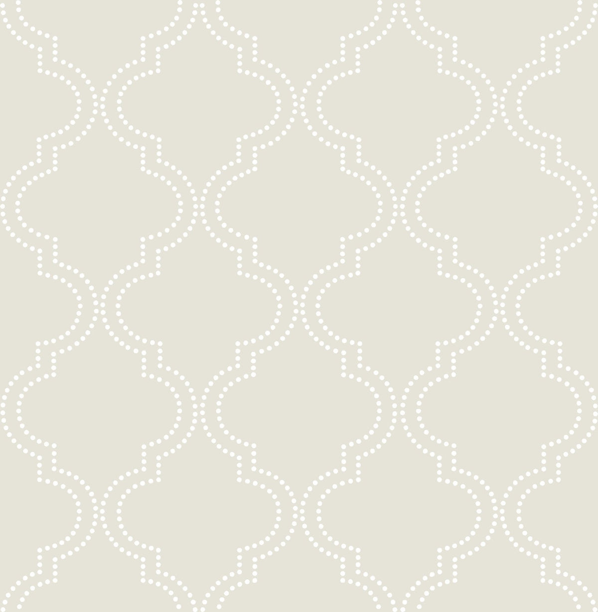 Taupe Quatrefoil Peel & Stick Wallpaper
