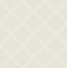 Load image into Gallery viewer, Taupe Quatrefoil Peel &amp; Stick Wallpaper