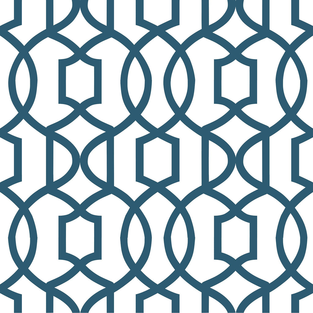 Navy Grand Trellis Peel & Stick Wallpaper