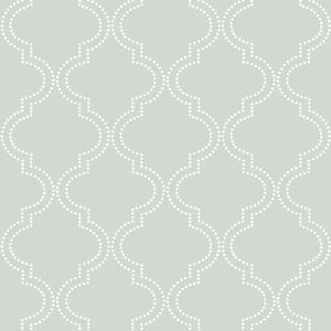 Grey Quatrefoil Peel & Stick Wallpaper