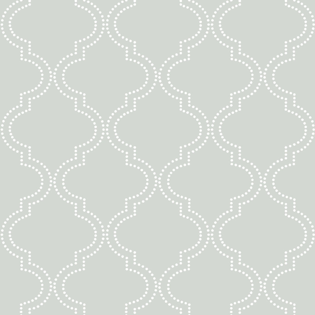 Grey Quatrefoil Peel & Stick Wallpaper