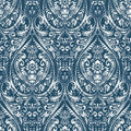 Bohemian Damask Indigo Peel & Stick Wallpaper
