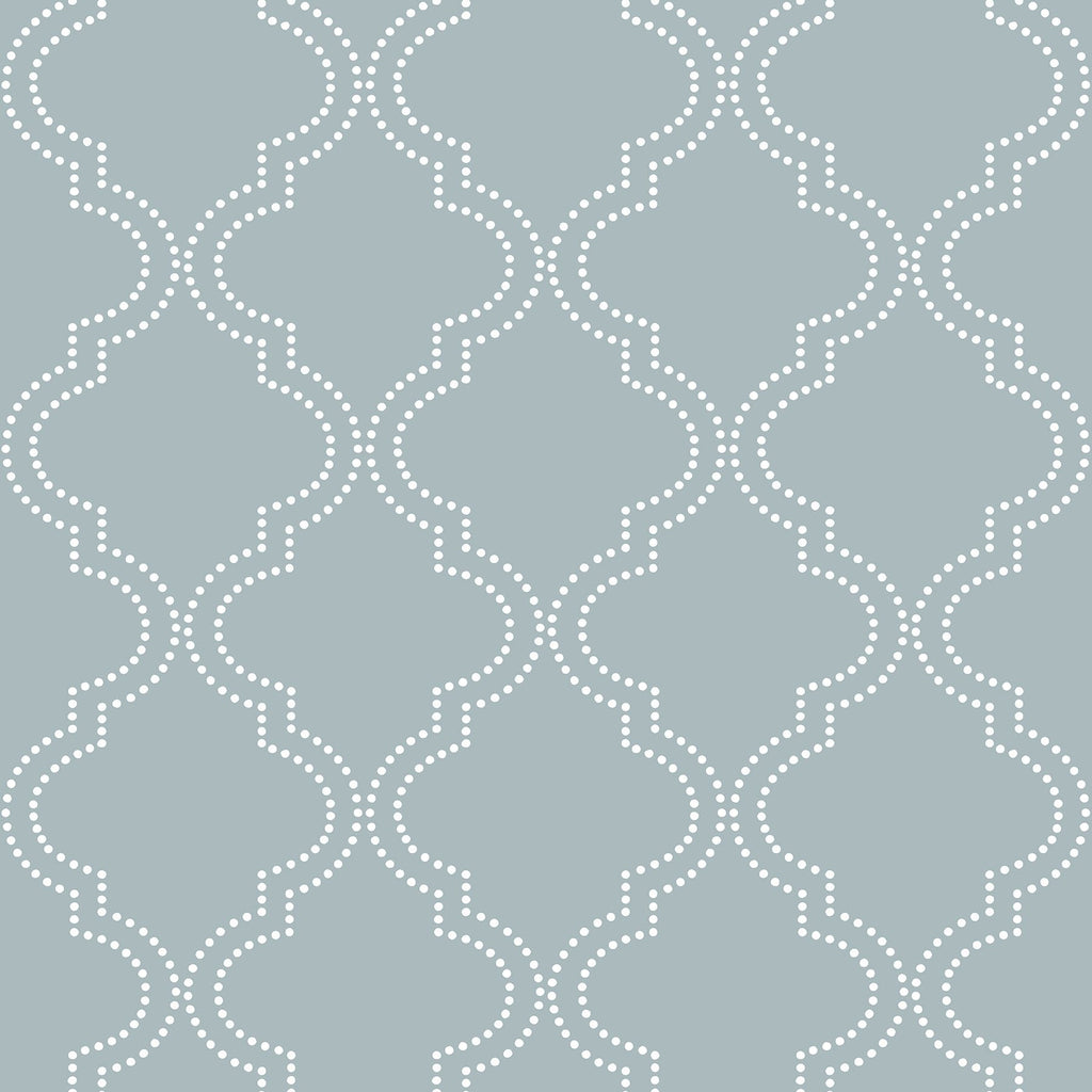 Slate Blue Quatrefoil Peel & Stick Wallpaper