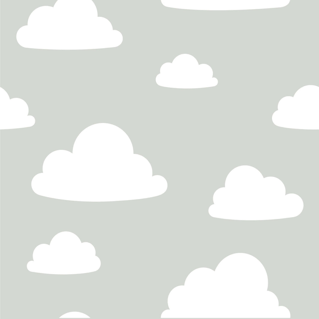 Clouds Grey Peel & Stick Wallpaper