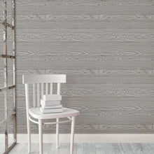 Load image into Gallery viewer, Grey Salvaged Wood Peel &amp; Stick Wallpaper