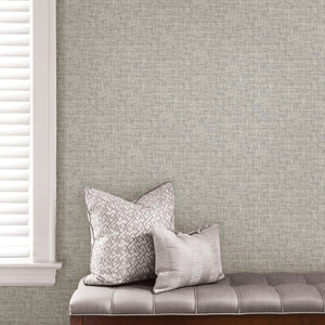 Grey Poplin Texture Peel & Stick Wallpaper