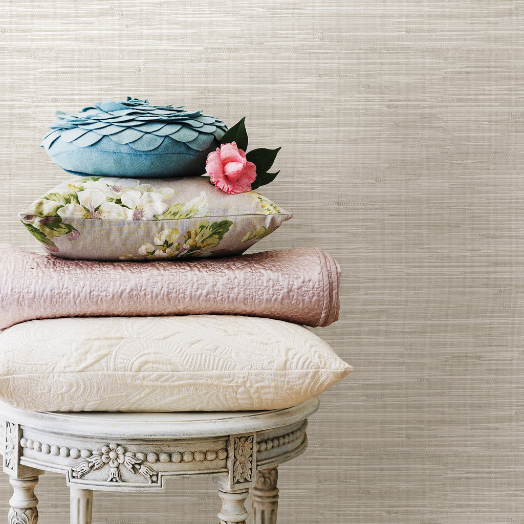 Cream Grassweave Peel & Stick Wallpaper