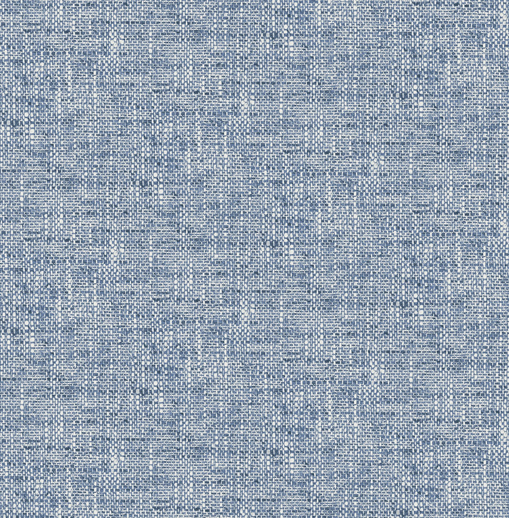 Navy Poplin Texture Peel & Stick Wallpaper
