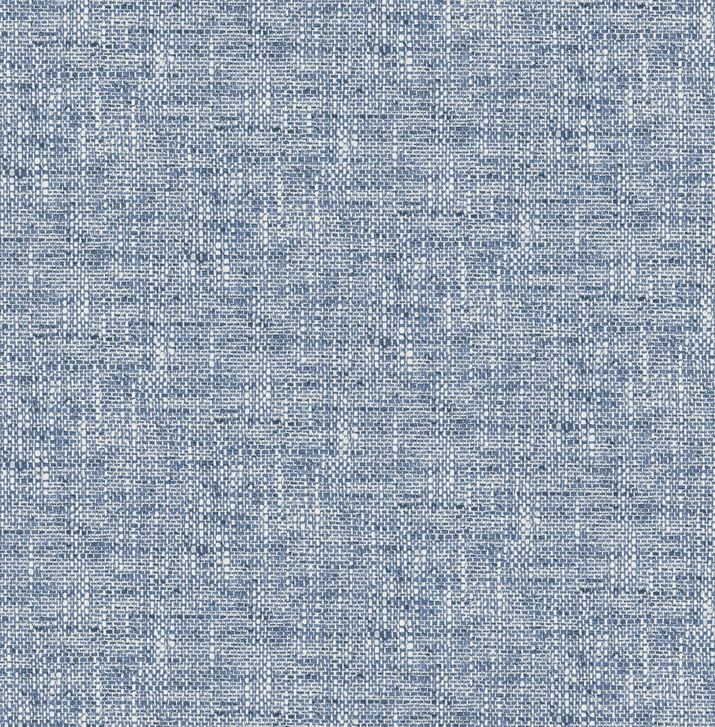 Navy Poplin Texture Peel & Stick Wallpaper