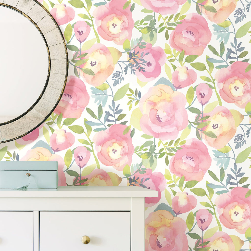 Peachy Keen Pink Peel & Stick Wallpaper