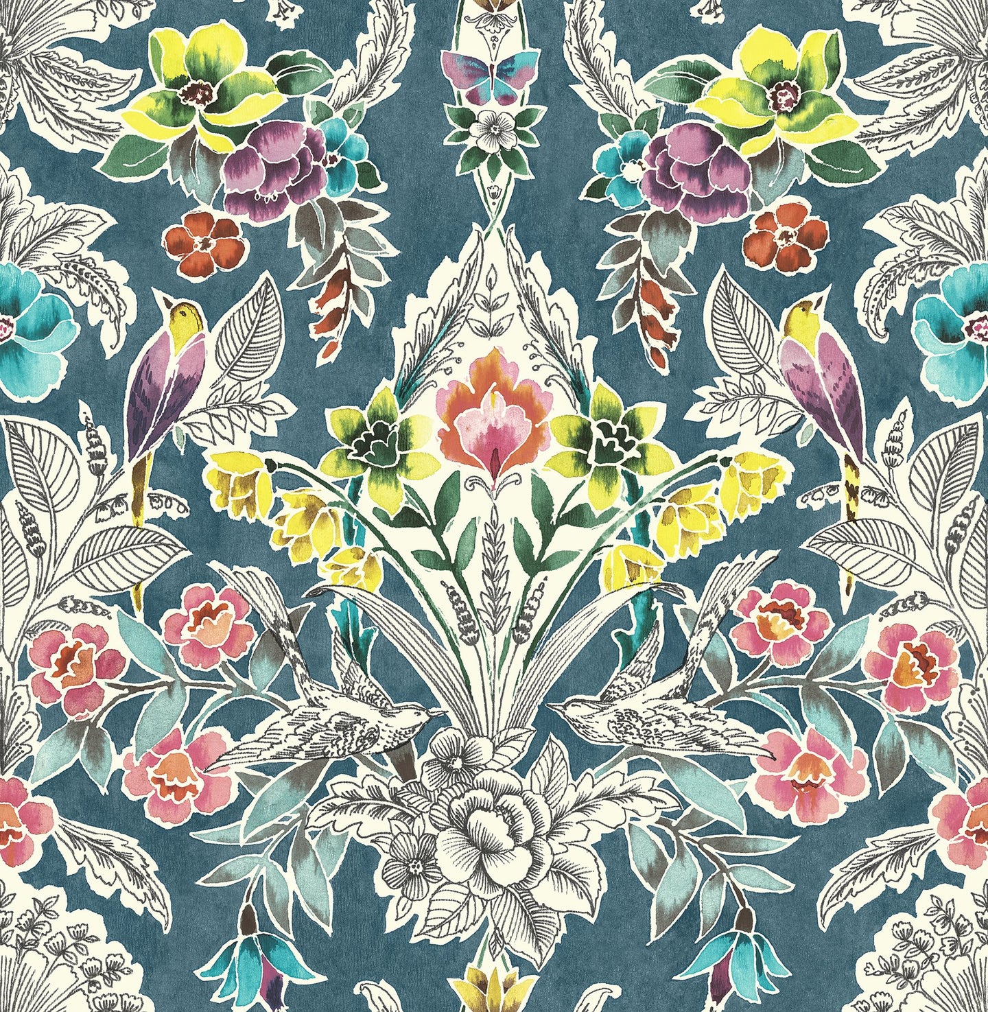 Summer Love Teal Peel & Stick Wallpaper