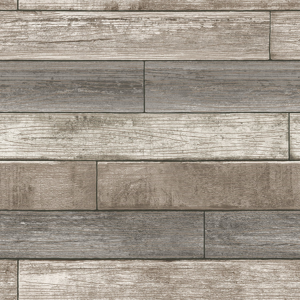 Reclaimed Wood Plank Natural Peel & Stick Wallpaper
