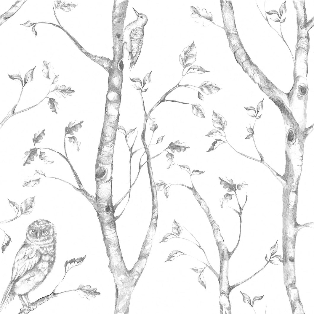 Grey Woods Peel & Stick Wallpaper