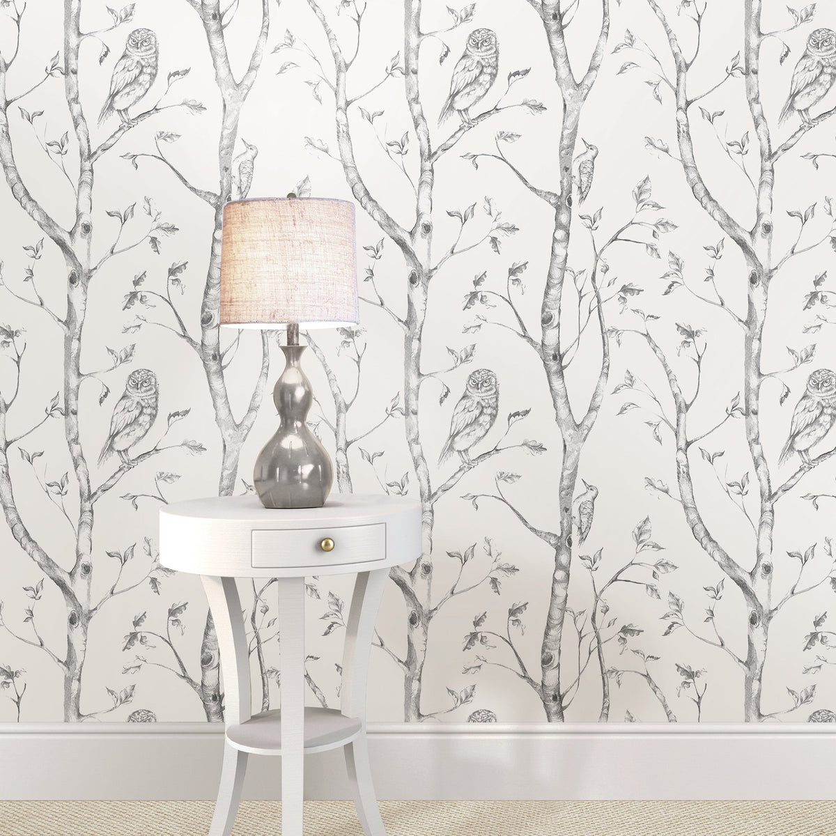 Grey Woods Peel & Stick Wallpaper