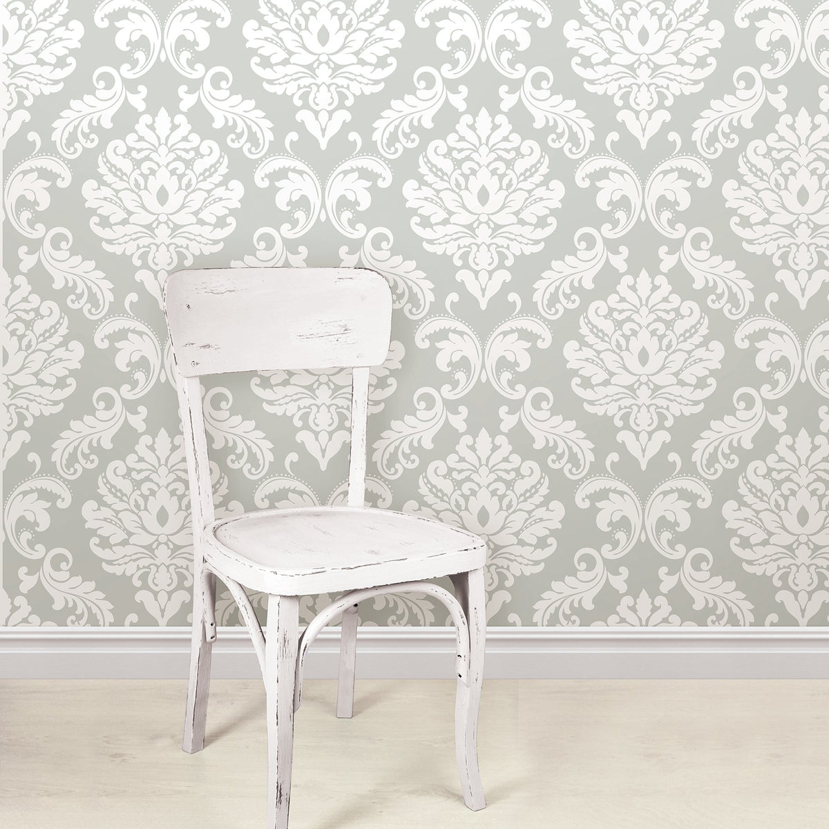 Ariel Grey Peel & Stick Wallpaper