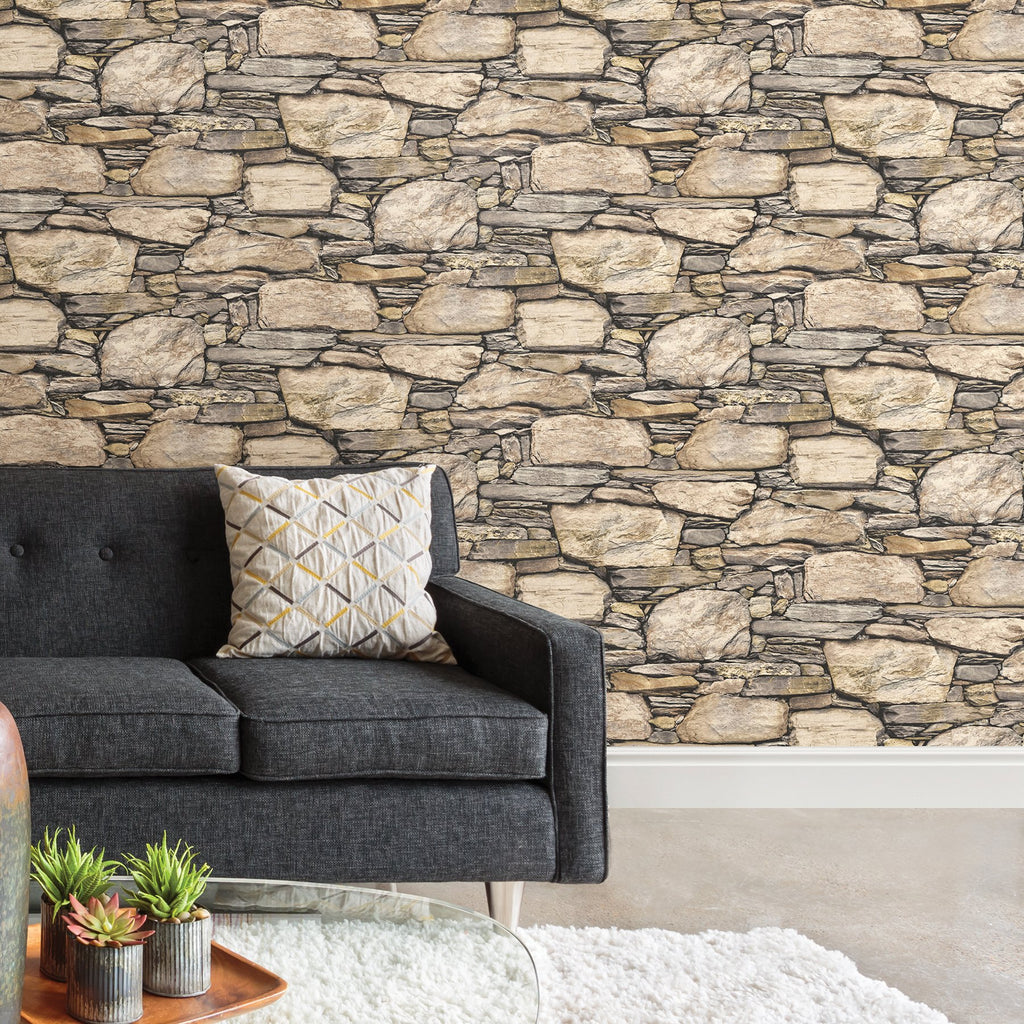 Hadrian Stone Wall Peel & Stick Wallpaper