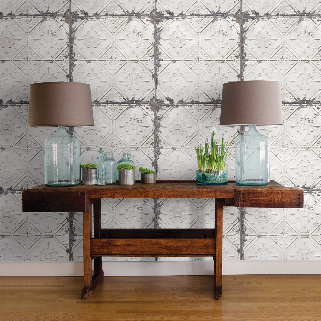 Vintage Tin Tile Peel & Stick Wallpaper