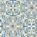 Blue Florentine Tile Peel & Stick Wallpaper