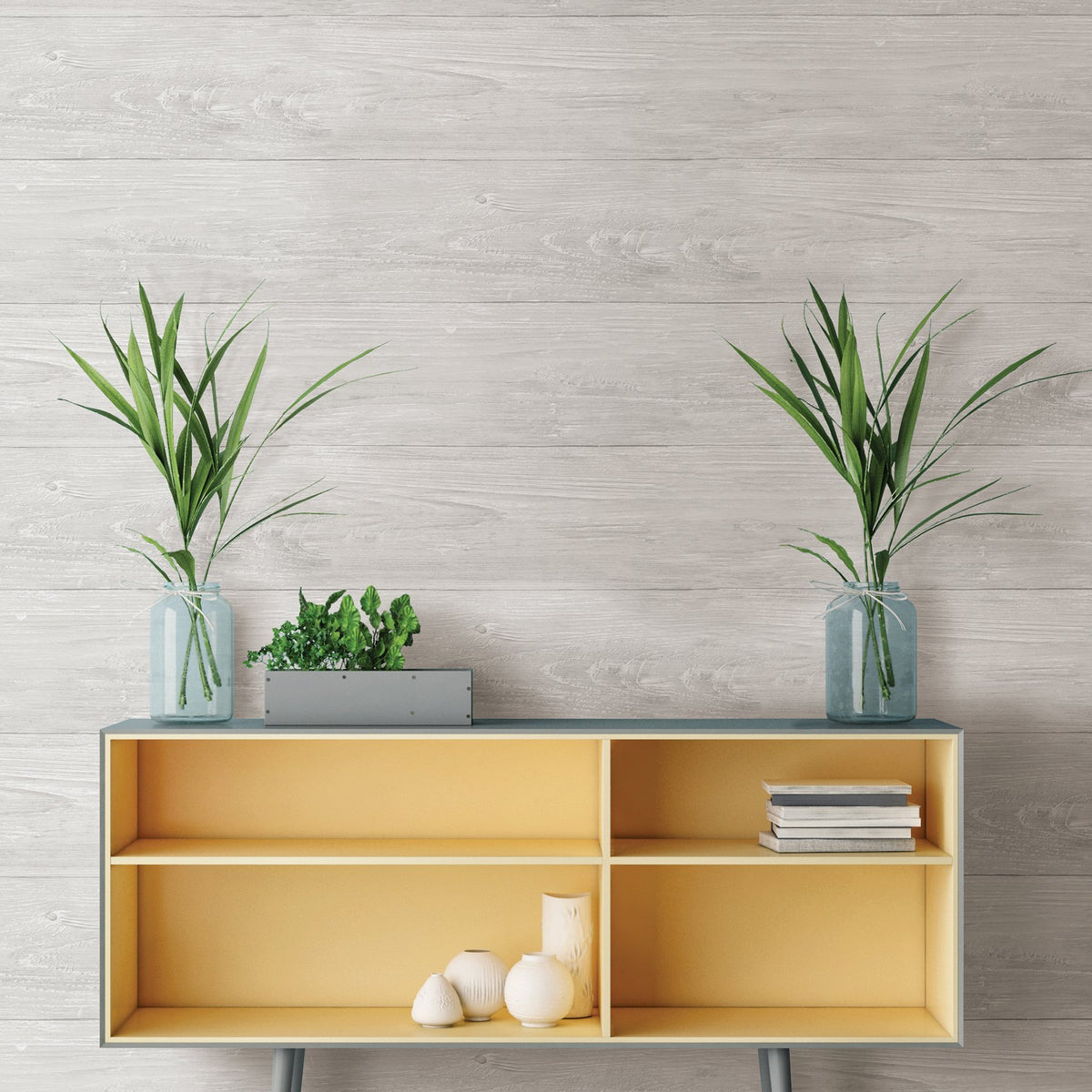 Grey Wood Plank Peel & Stick Wallpaper