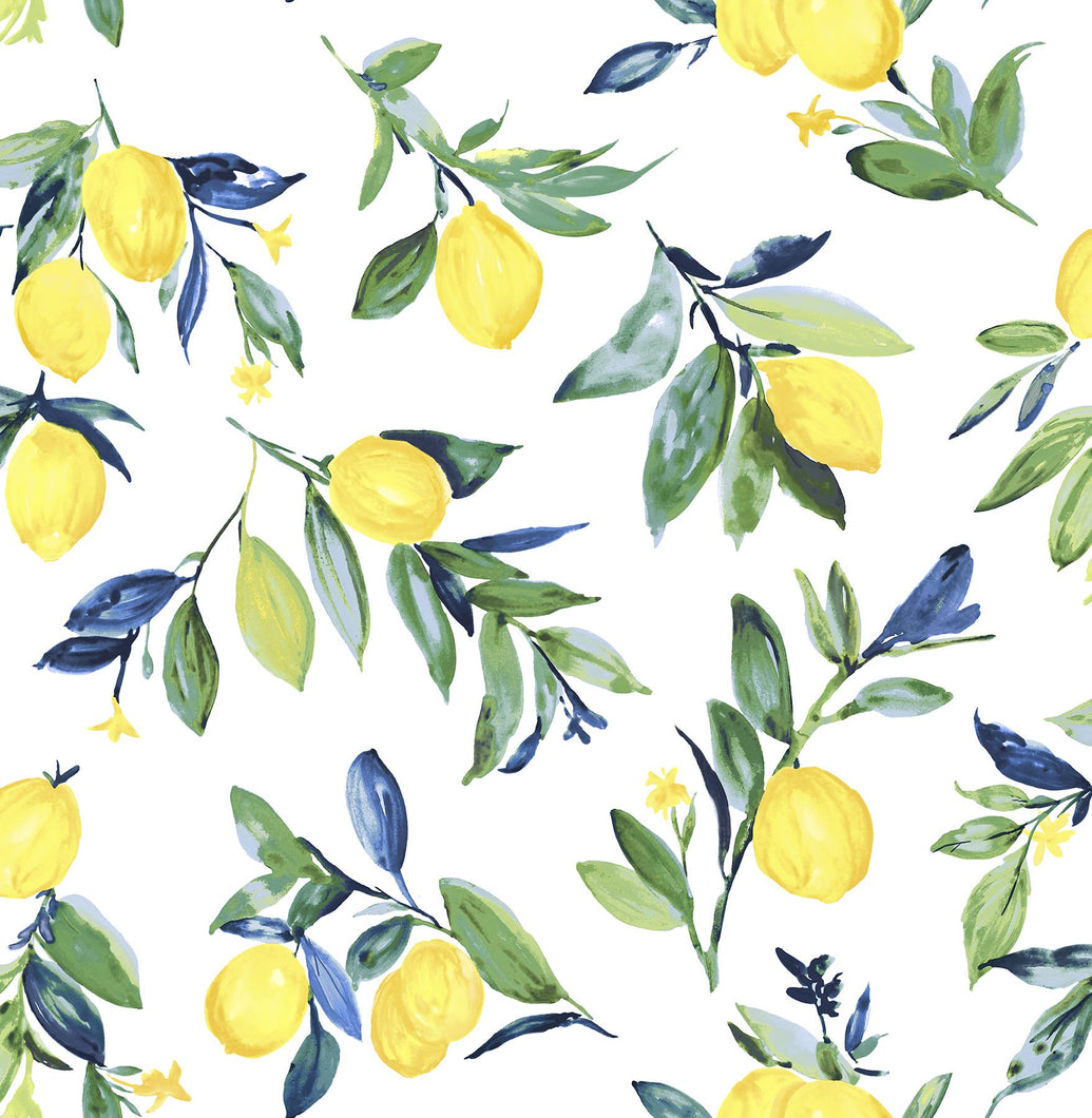 Lemon Drop Yellow Peel & Stick Wallpaper