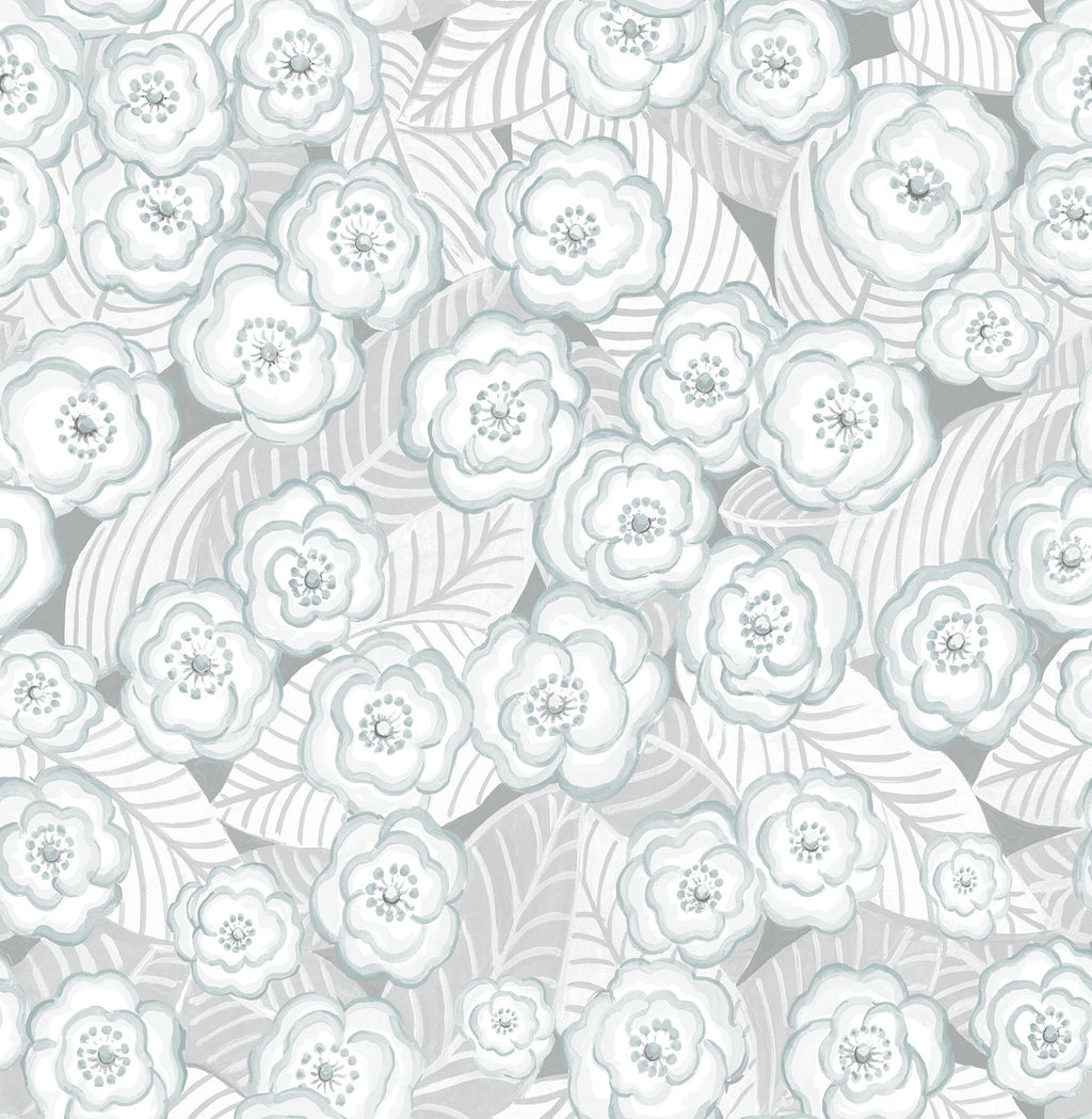 Oopsie Daisy Grey Peel & Stick Wallpaper