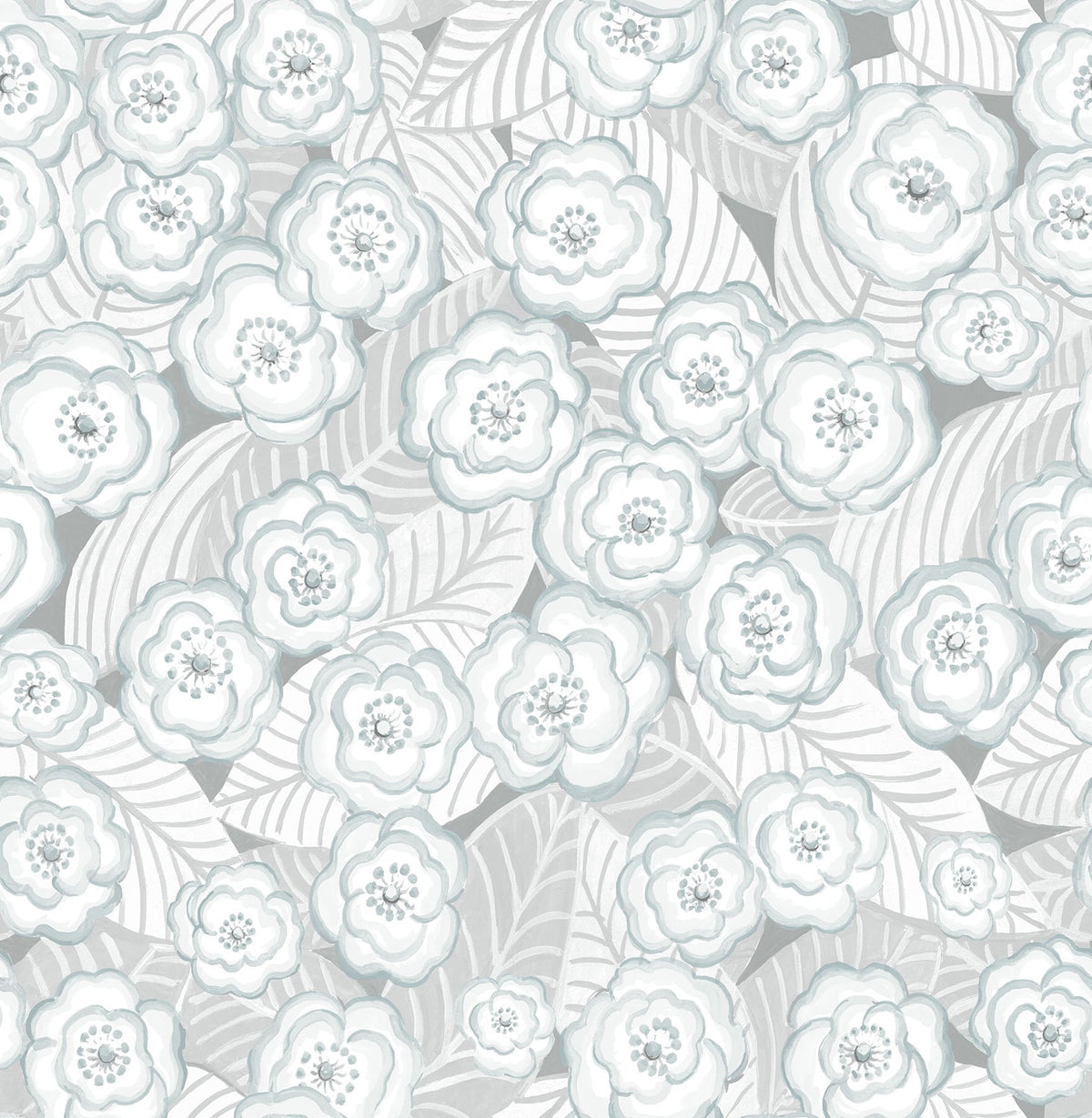 Oopsie Daisy Grey Peel & Stick Wallpaper