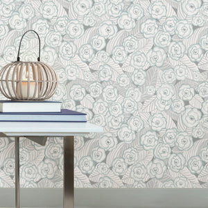 Oopsie Daisy Grey Peel & Stick Wallpaper