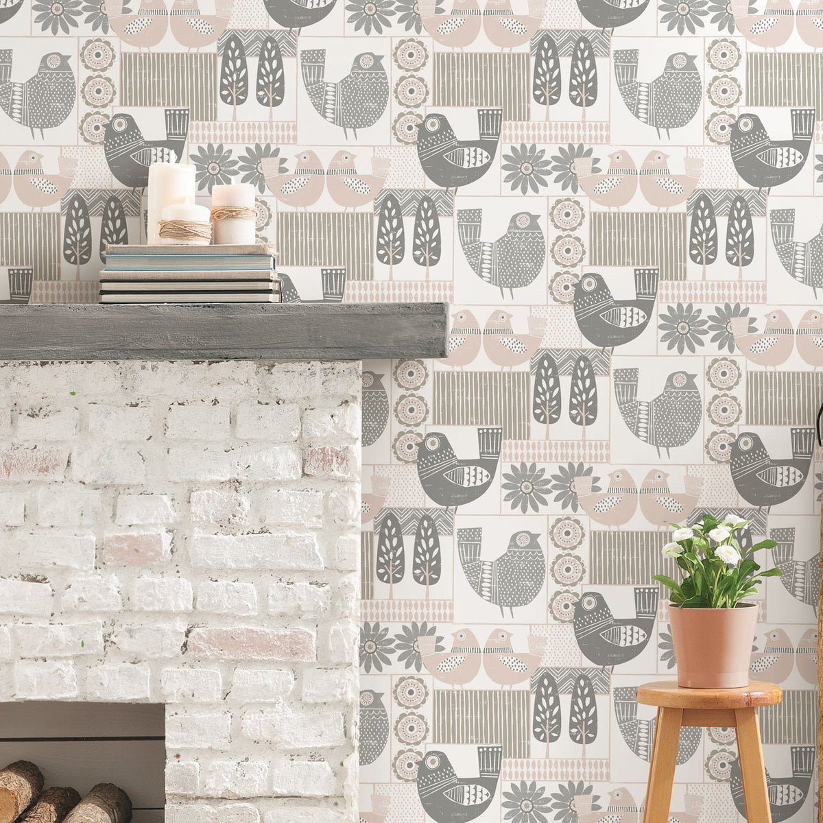 Spring Chickens Peel & Stick Wallpaper