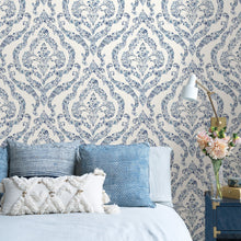 Load image into Gallery viewer, Blue Guildford Peel &amp; Stick Wallpaper