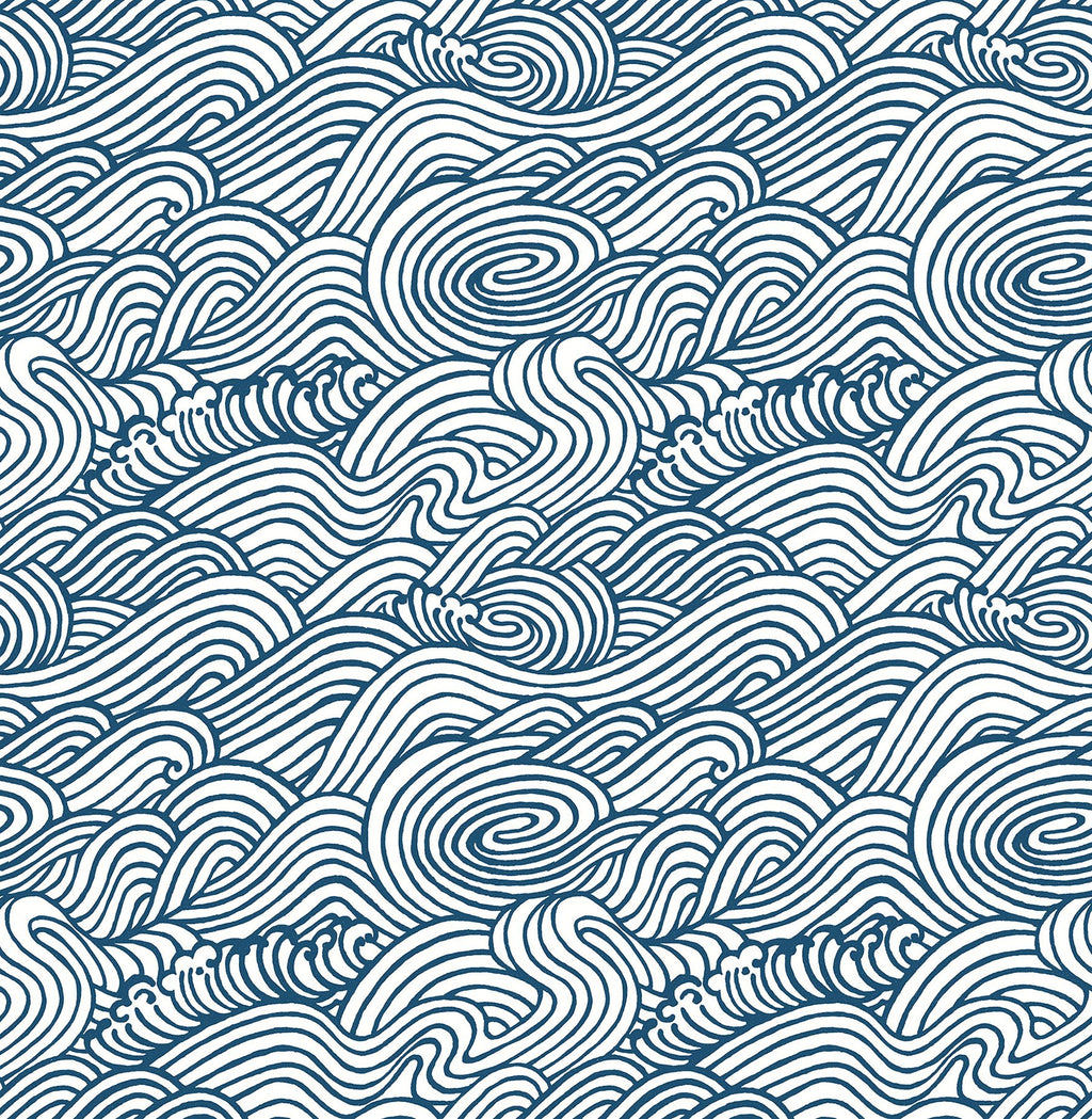 Navy Saybrook Peel & Stick Wallpaper