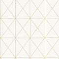 White & Gold Get In Line Peel & Stick Wallpaper