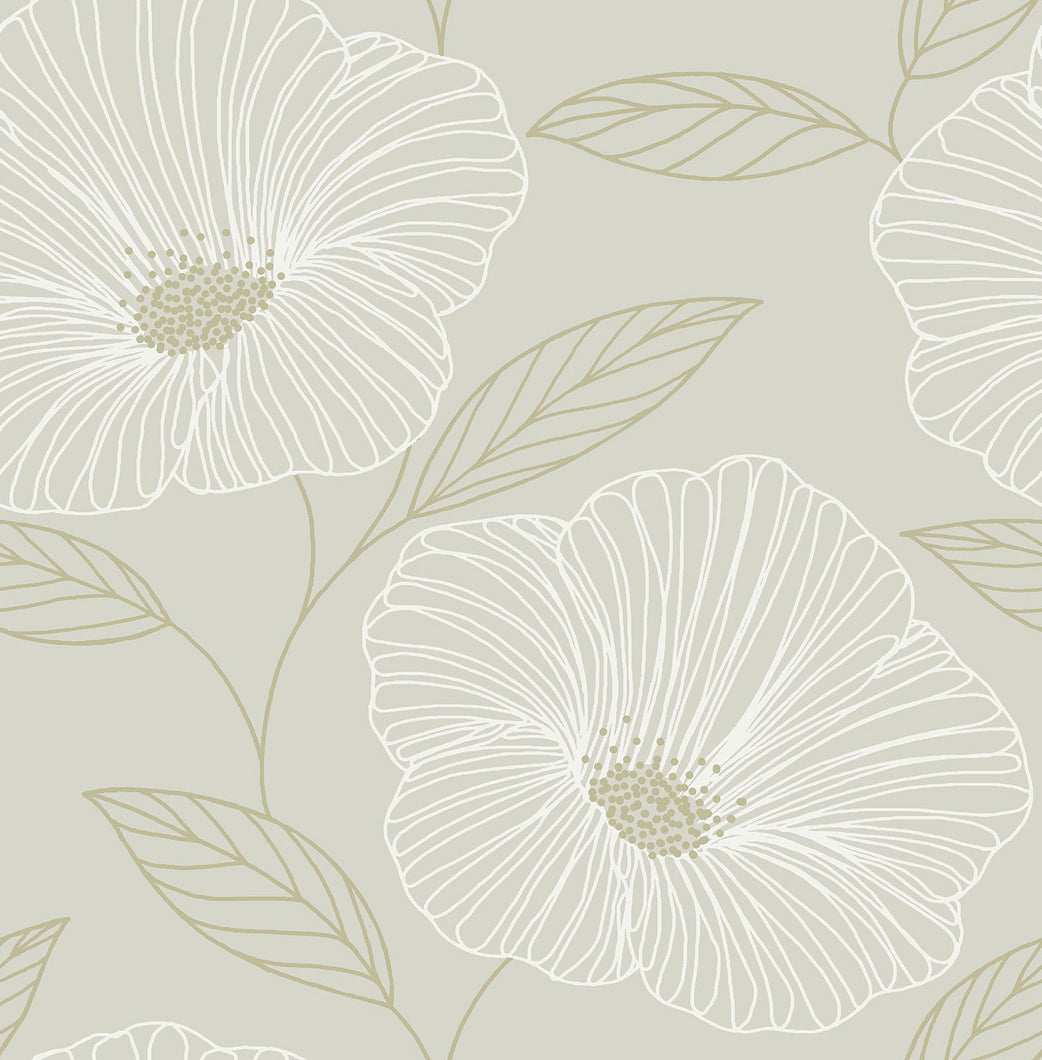 Dove Floweret Peel & Stick Wallpaper