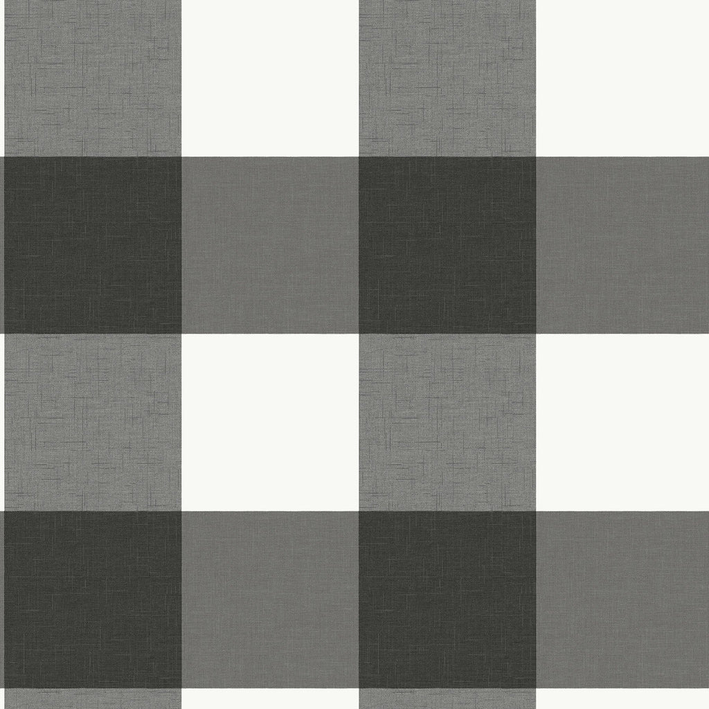 Charcoal Farmhouse Plaid Peel & Stick Wallpaper