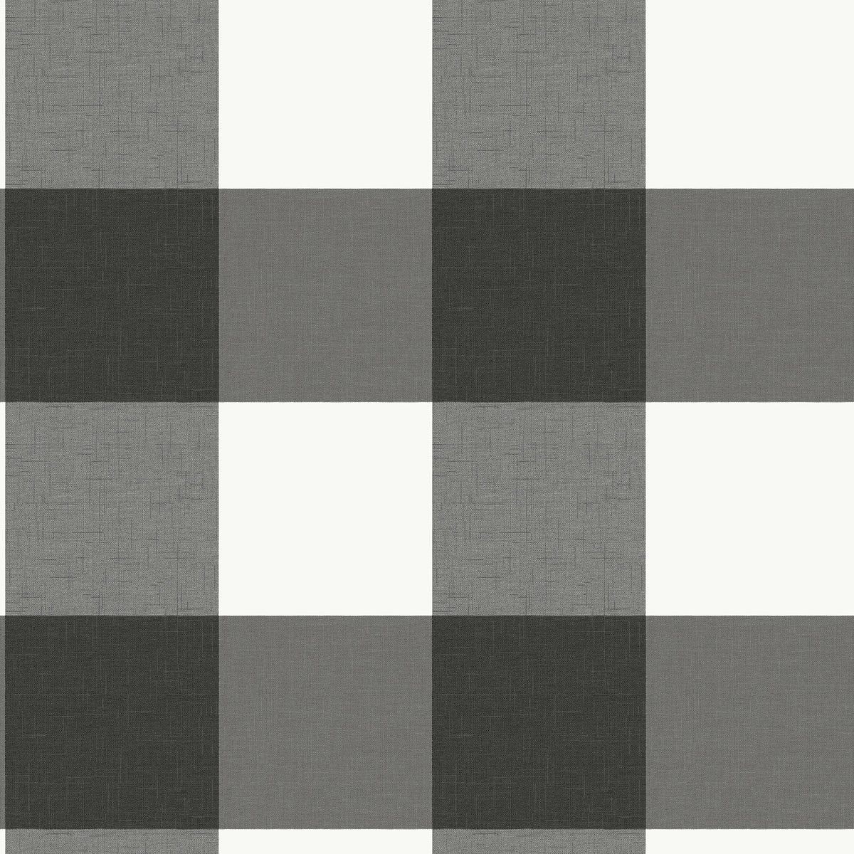 Charcoal Farmhouse Plaid Peel & Stick Wallpaper